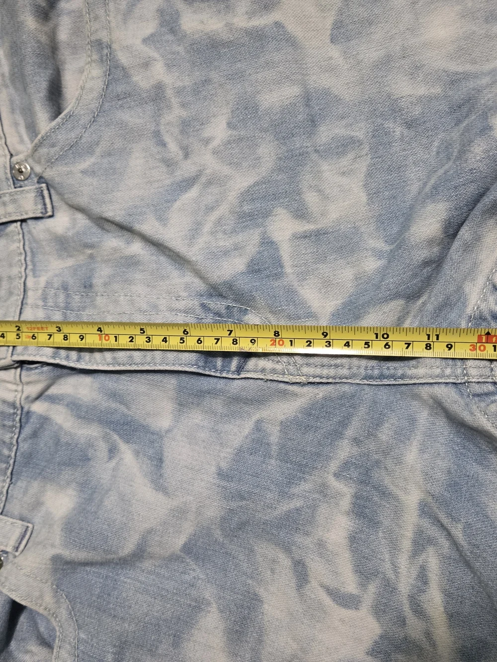True Religion Ricky Cut Off Blue Jean Shorts Men's 44 Relaxed Straight